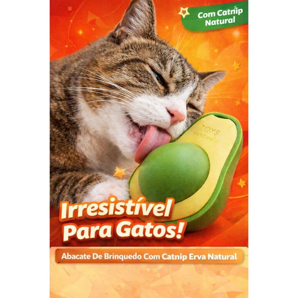 Abacate De Brinquedo Para Gatos Com Catnip Erva Gato Natural desperte a alegria do seu gatinho