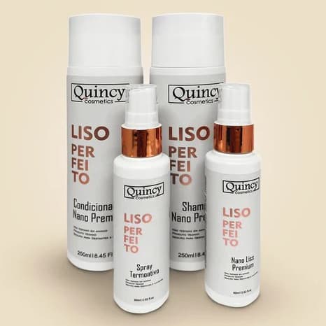 KIT SHAMPOO + CONDICIONADOR 250ml + SPRAY TERMOATIVO + SPRAY NANO LISS 60ml LISO PREMIUM  1034-C2