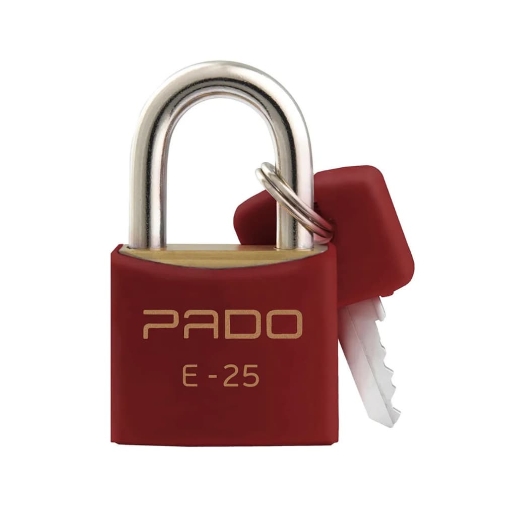 Cadeado Latão 25mm Vermelho Pado Alta Resistencia Reforçado