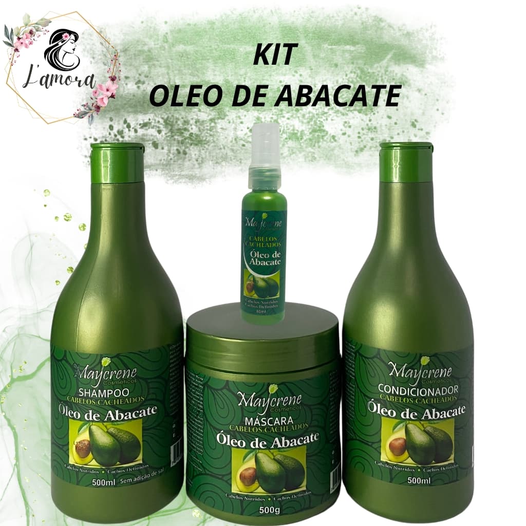 Kit Maycrene Óleo De Abacate  - Sh + Cond + Másc + Reparador 60ml