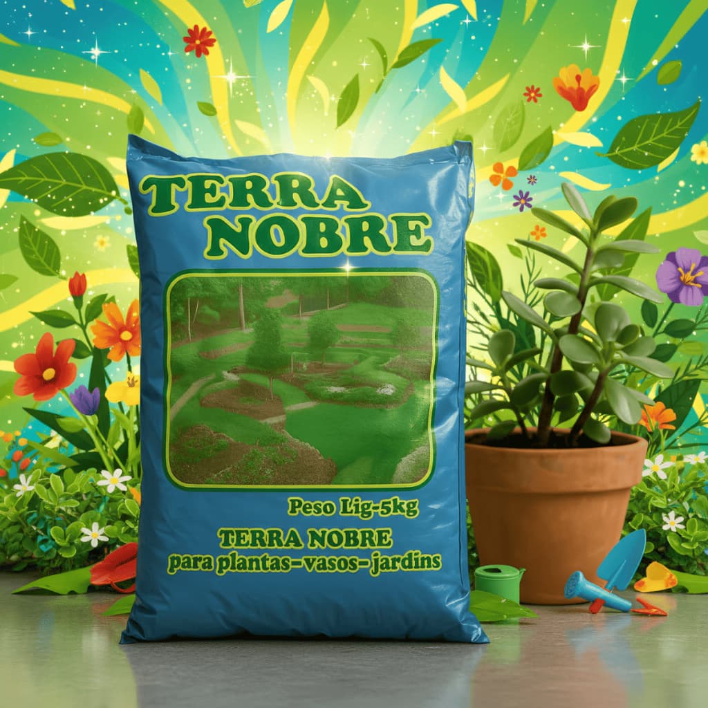 Adubo Terra Vegetal Adubada Nobre 10kg Plantas Jardim Vaso