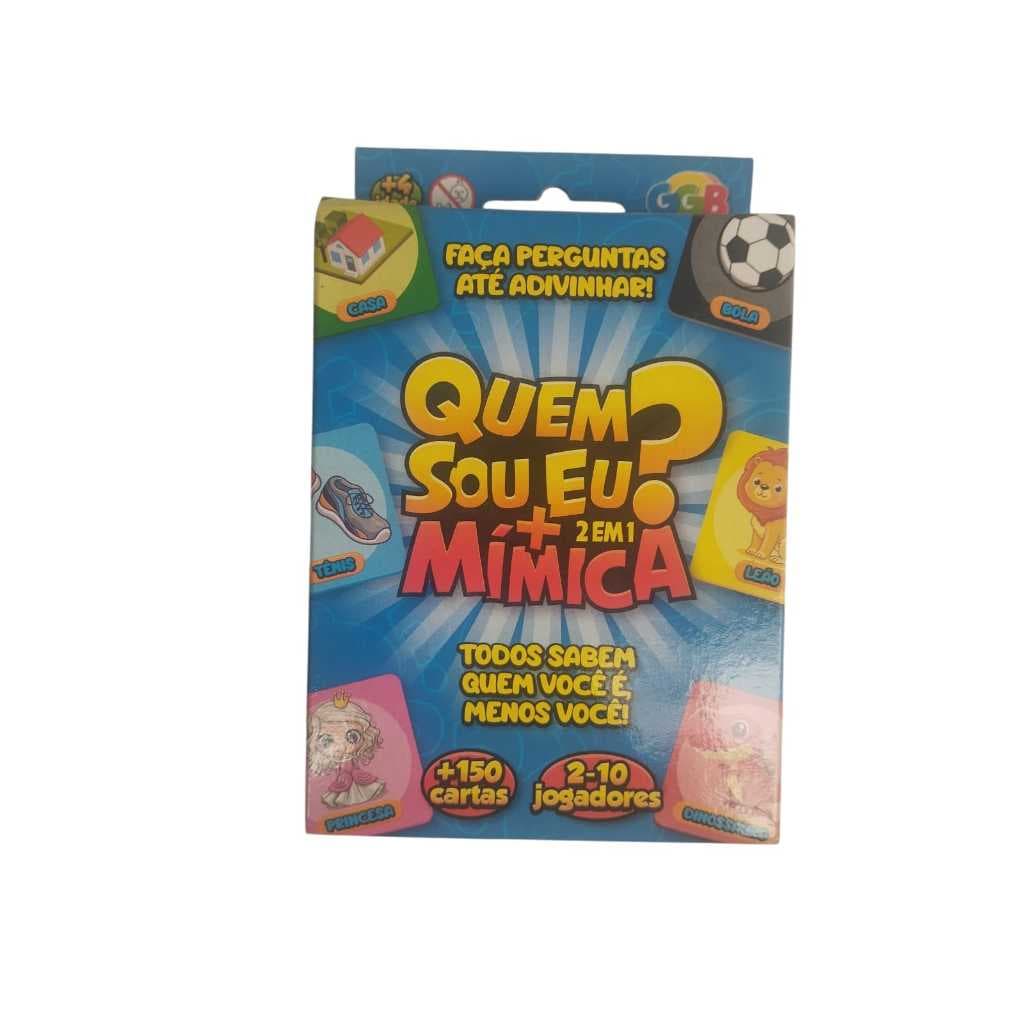 Jogo de Cartas Infantil Quem Sou Eu? - Mímica 2 em 1 com 150 Cartas
