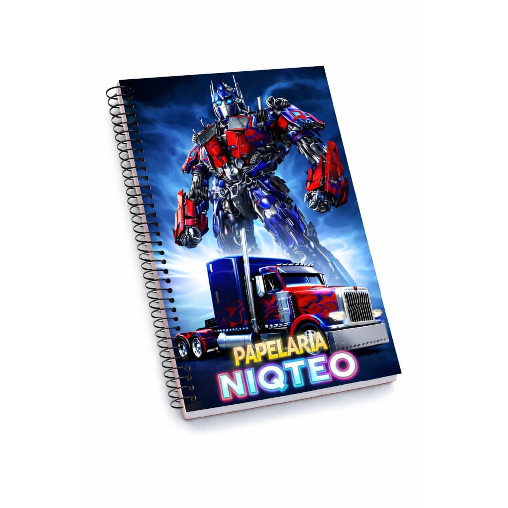caderno com seu nome seu personagem  ou seu rosto 1 materia