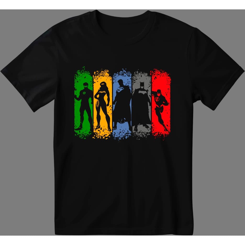 Camisa Adulto e Infantil 100% Algodão T-shirt Liga da Justiça Entrega Imediata.