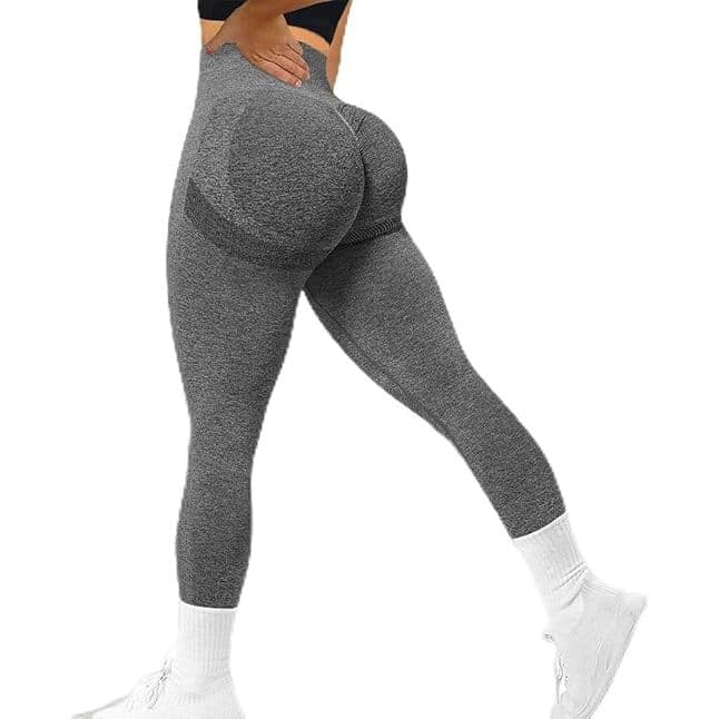 Leggings femininas de cintura alta levanta bumbum sem costura para academia e fitness