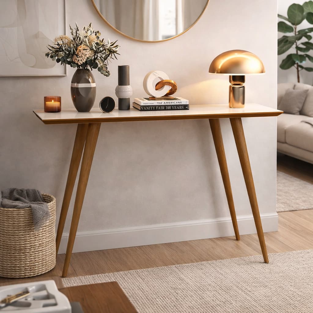 Mesa Aparador Pé Palito Madeira Retro Estilo Vintage e Moderno Envio Imediato