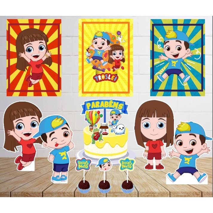 Kit Só um Bolinho -LUCAS NETO E GI - Kit Festa em casa  - Aniversário, Mêsversário