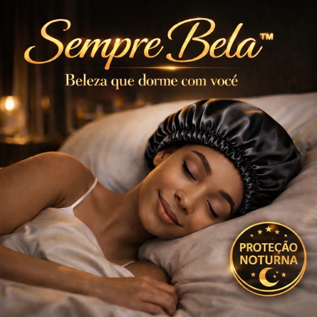 Touca de Cetim Protetora Capilar Hidratação Noturna