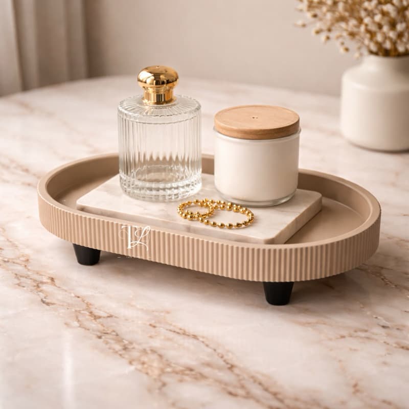 Bandeja Decorativa Organizador de Mesa e Banheiro Estilo Minimalista Porta Joias, Chaves, Perfumes, Aromatizantes