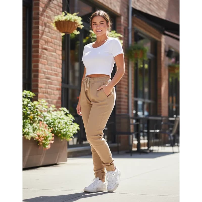 Calças Jogger Jeans Feminina Com Elástico Super Confortável Estilosa