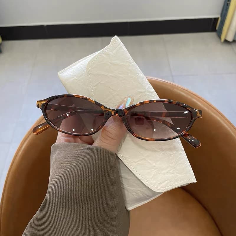 Óculos De Sol Vintage Com Armação Oval Para Mulheres E Homens , Moda Retrô , Pequeno Olho De Gato , Ao Ar Livre , Resist