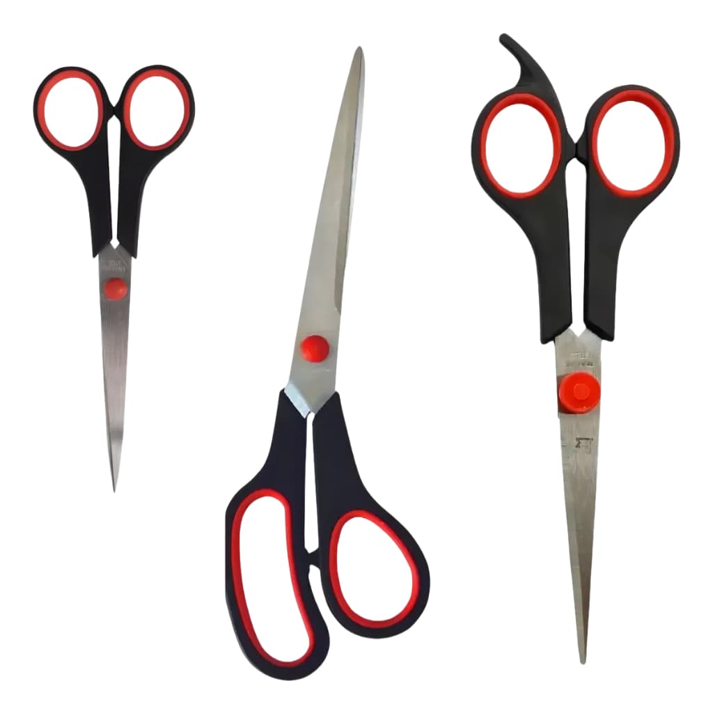 Kit Tesoura Em Aço Inox Corte 5,5” 7,5” 9,5” Tesoura multiuso Uso Domestico Costura Artesanato