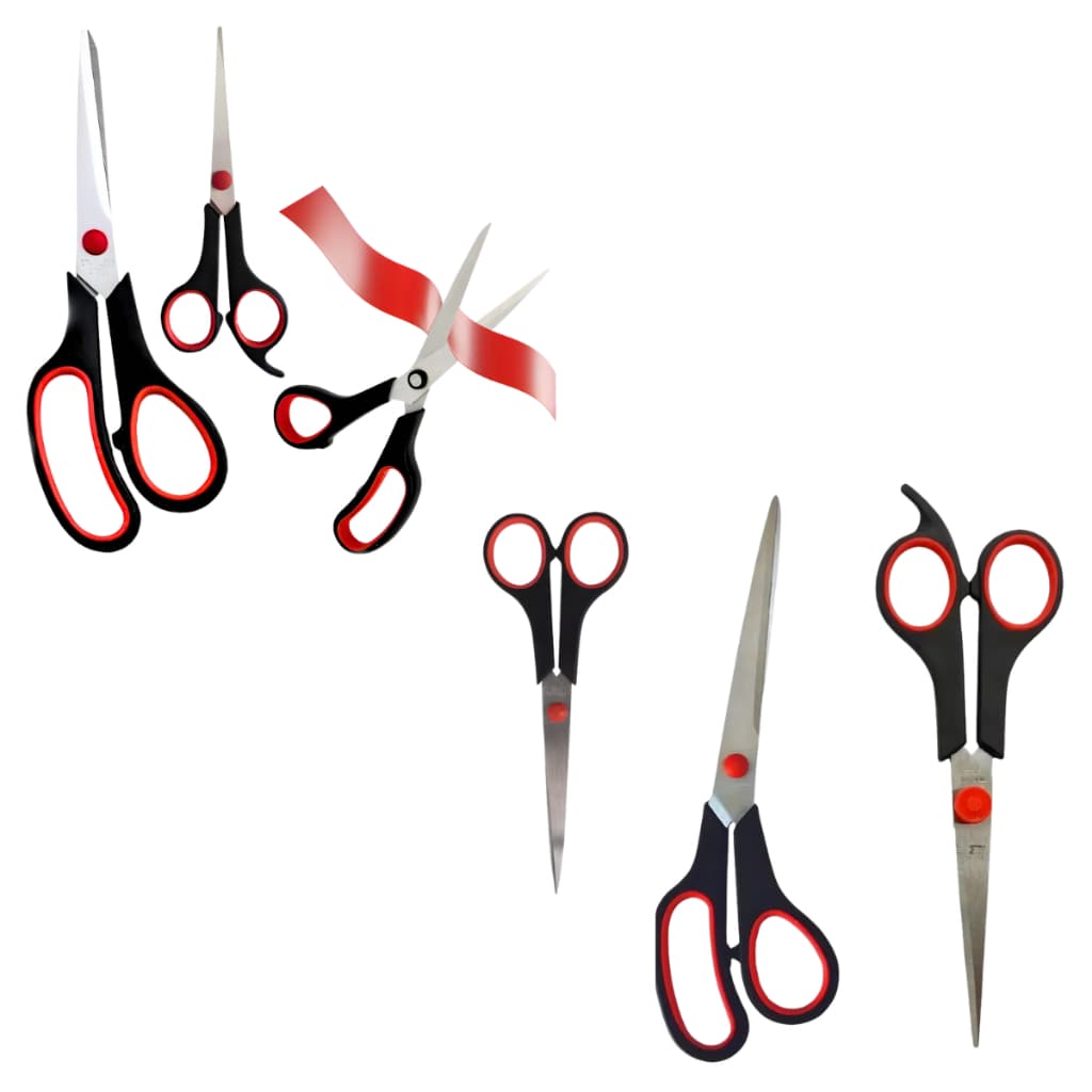 Kit Tesouras Multiuso Tesoura Casa E Cozinha Costura Cor Preto