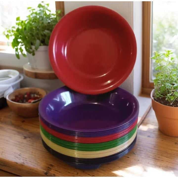 Bacia Tigela Funda 1.000ml; Kit 3,5,10,15 ou 25 und.(Plástico). Prato/Escola/Festa/Infantil/Cozinha.