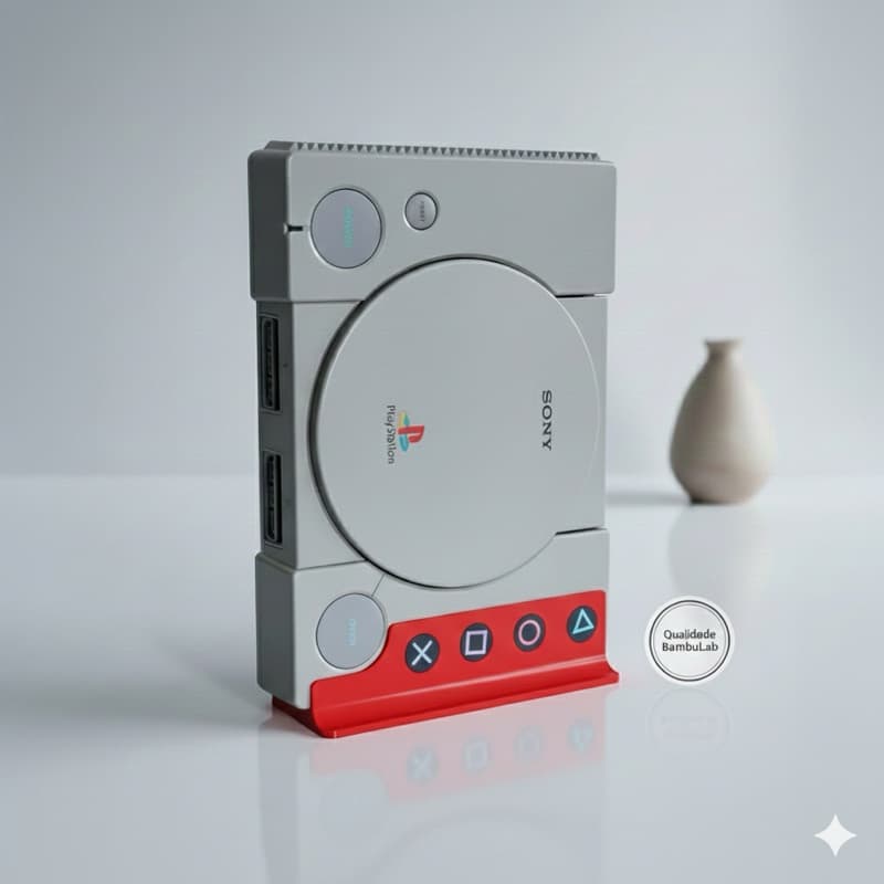 Suporte Vertical Playstation 1 Fat Base com Antiderrapante | Envio Imediato