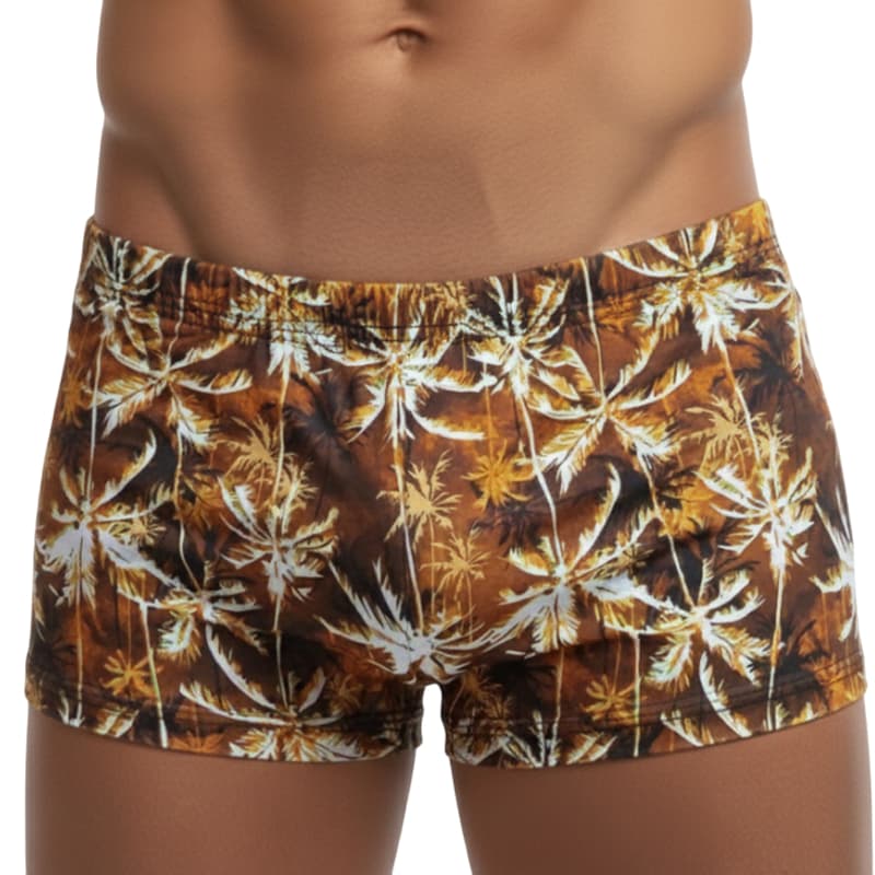 Sunga Boxer Estampa Tropical Adulto Forrada Box Confortável Moda Praia Piscina Natação Verão