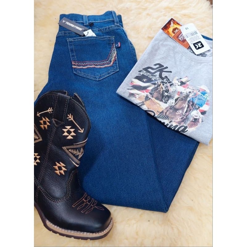 Calça Country infantil masculina Texas Farm