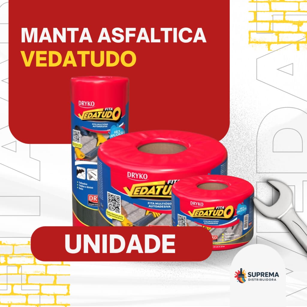 Manta Asfáltica Metalizada Auto Adesiva Vedatudo – Vedação de Telhas e Lajes