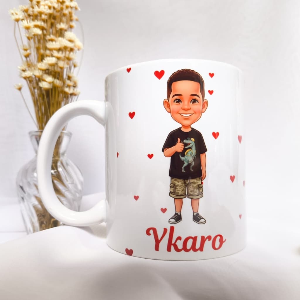 Caneca Personalizada com Caricatura e Caixa MDF