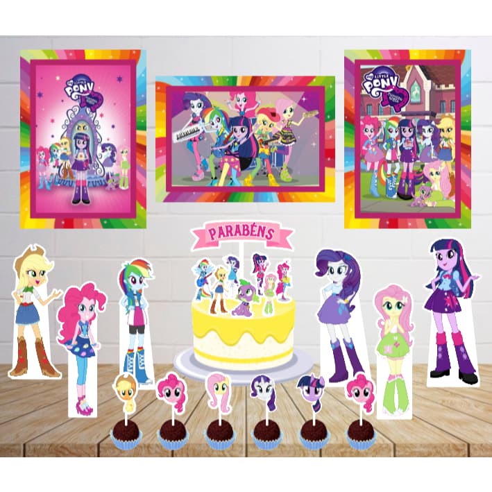 Kit Só um Bolinho - EQUESTRIA GIRLS -Kit Festa em casa  - Aniversário, Mêsversário