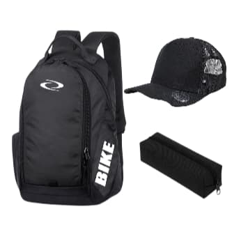 Kit mochila Bolsa Reforçada Várias Cores Unissex Academia Trabalho Bone Estojo Lançamento Promocional