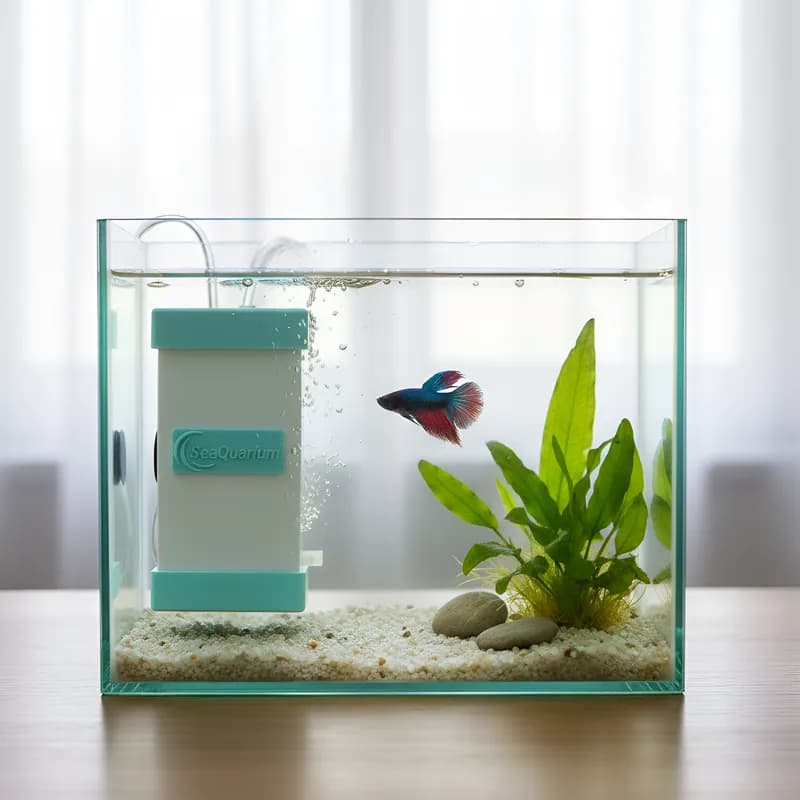 Filtro Mini para Aquario Pequeno, Peixe Betta e Mini Camarão - Kit c/ Compressor de Ar incluso