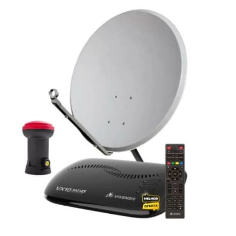 KIT ANTENA LNBF CABO RECEPTOR VX 10 VIVENSIS REGIONALIZADO