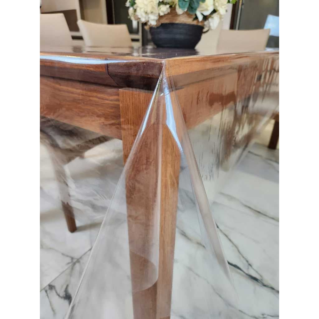 Toalha de Mesa Plástico Impermeável Pvc Transparente 0,10 Para 10 Cadeiras 3,0 x 1,40