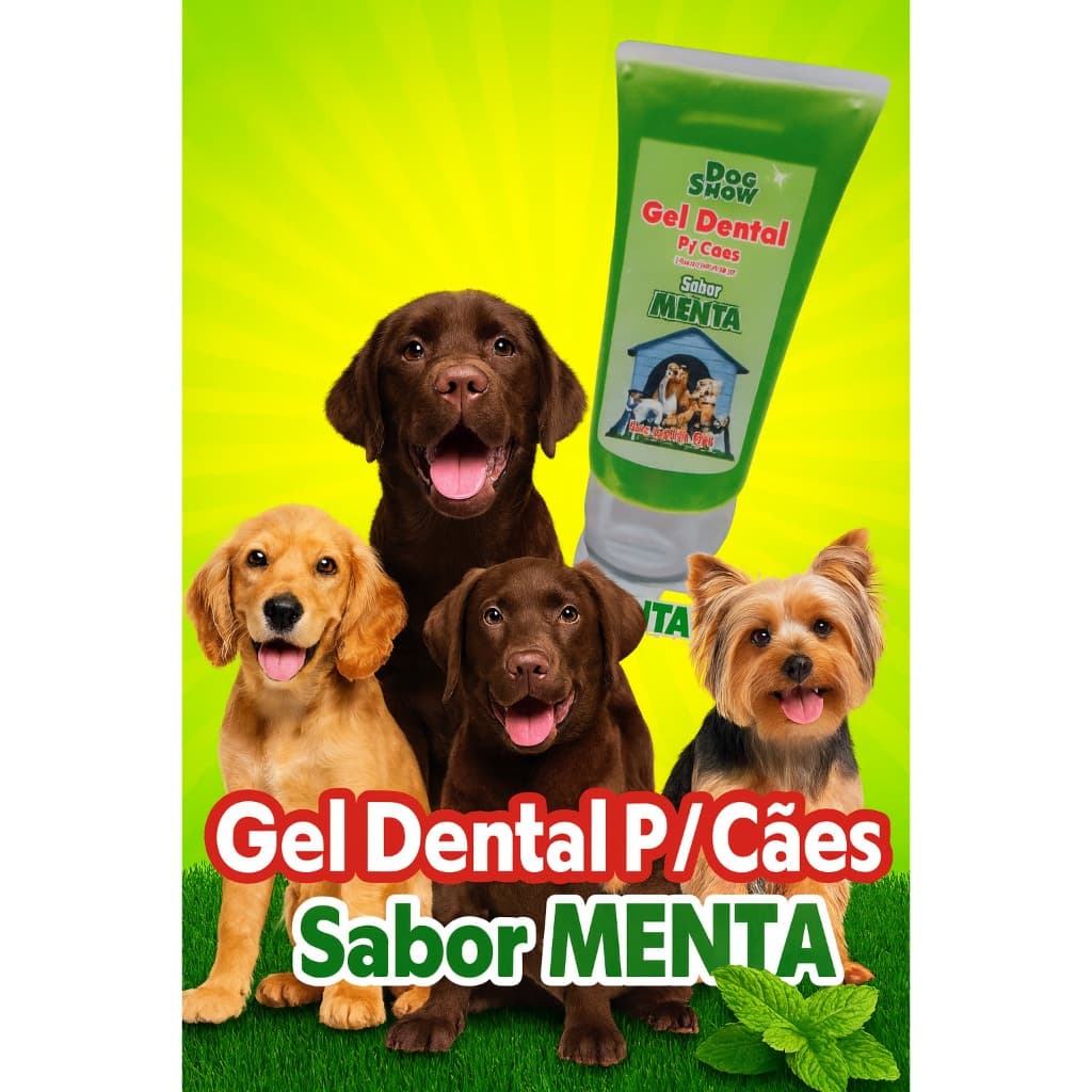 Creme Dental Gel Sabor Menta para seu Pet