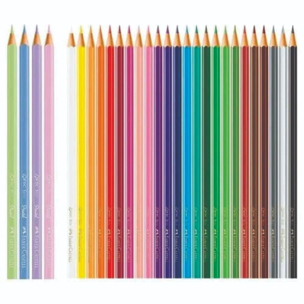 Lápis de Cor Ecolápis Faber Castell 24 cores + 4 Cores Pastéis