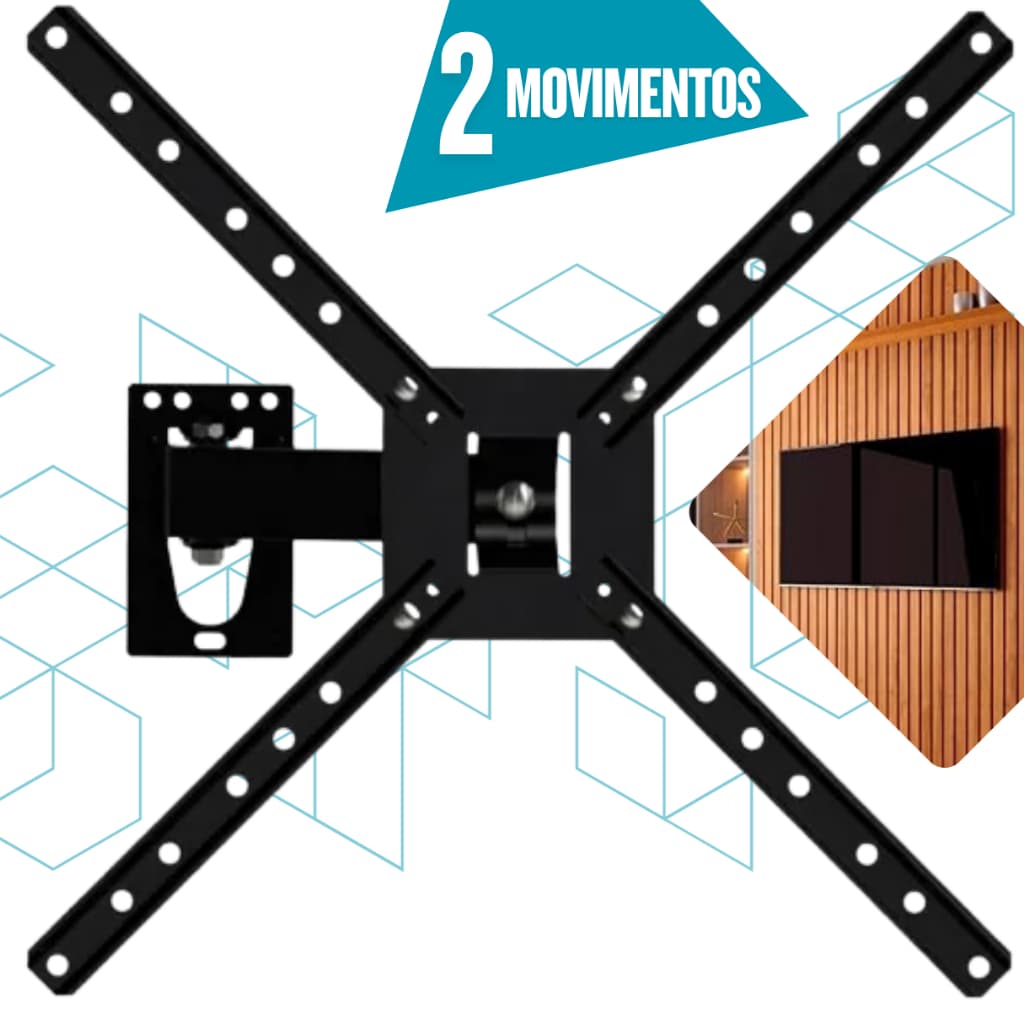 Suporte Tv Tri Articulado Lcd Led Plasma 22 A 55 Pol para parede 32 40 42 43 47 50 52 55 56 polegada