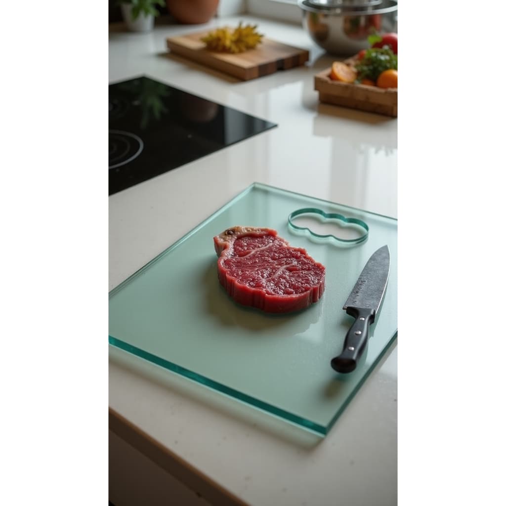 Tabua de Vidro Temperado - Anti Impacto- Tabua de cozinha - Churrasco 10mm