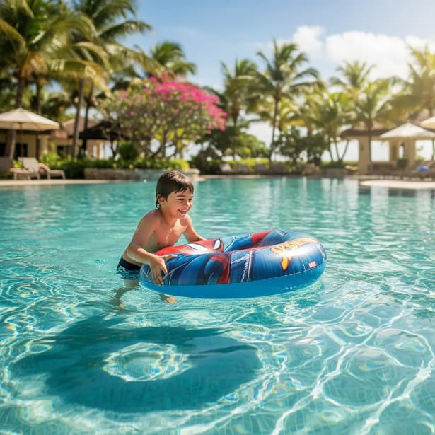 Boia de piscina personagem Minnie Homem aranha disney