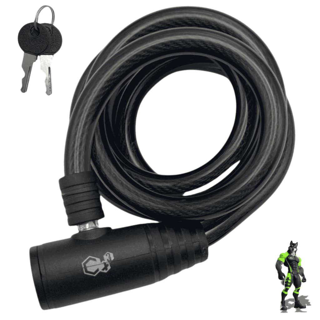 Trava Cadeado Cabo Aço Encapado Moto 12MM X 1.500MM