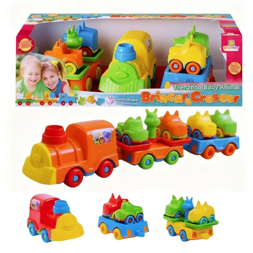 Trenzinho Infantil Didático Educativo Bebê Brinquedo Interativo