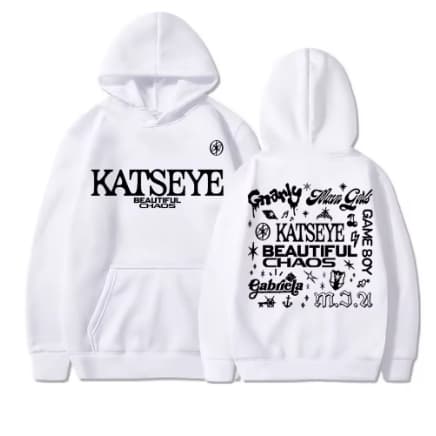 Moletom Canguru Capuz Algodão Unissex Lançamento Kpop katseye lindo caos álbum tour hoodies moda retro harajuku das mulh