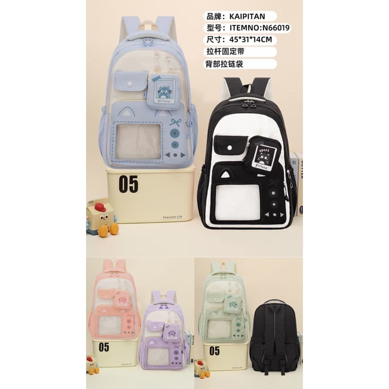 Mochila infantil transparente e charmosa | Leve e resistente