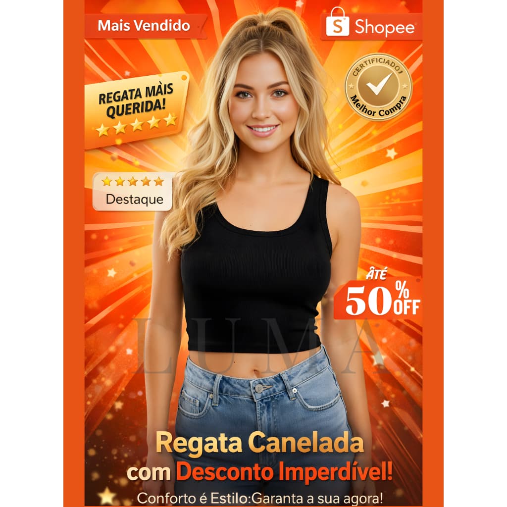 Camiseta Feminina Cropped Premium Canelado Regata blusa básica roupa estilosa Ribana