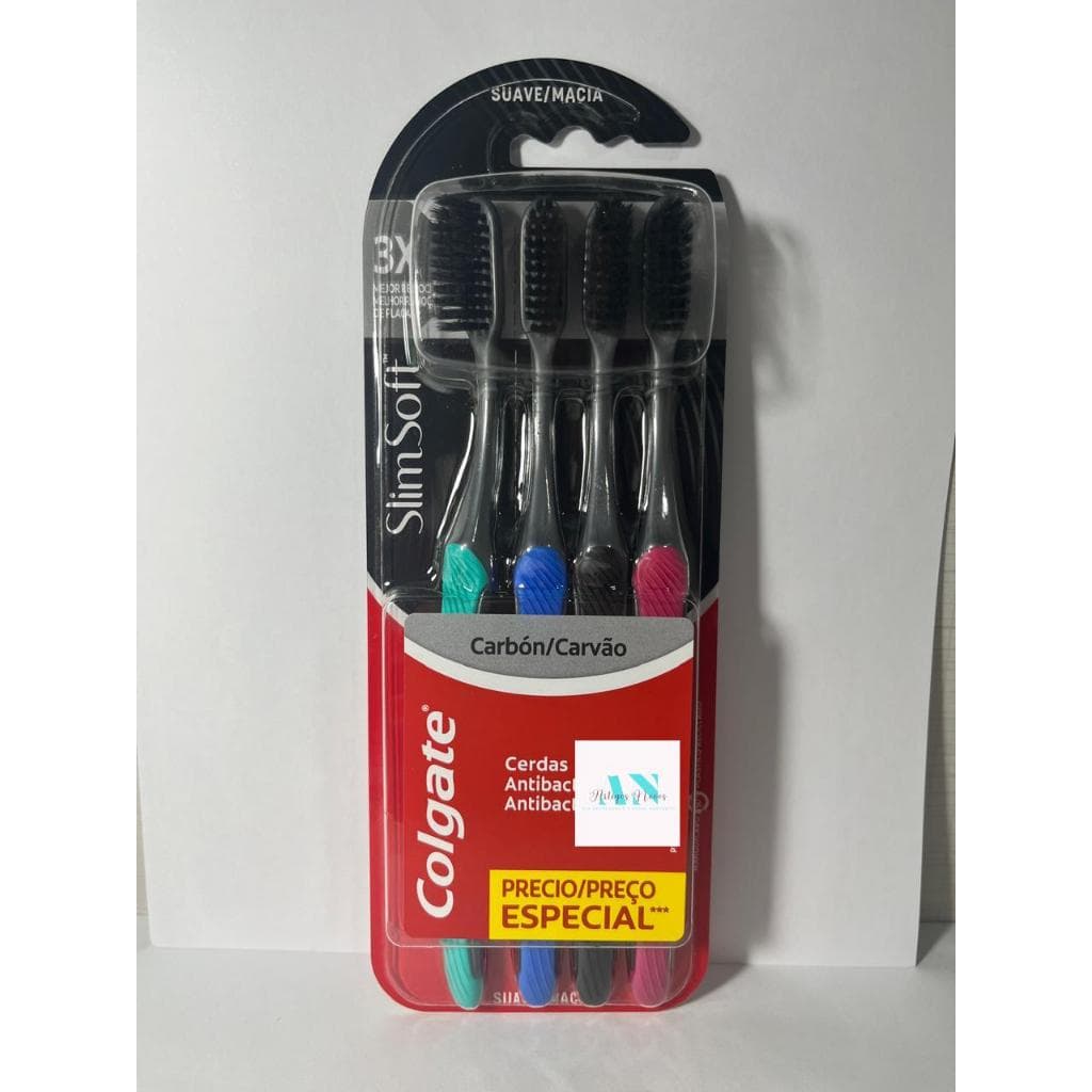Escova Dental Colgate Slim Soft Black Com 4 Unidades