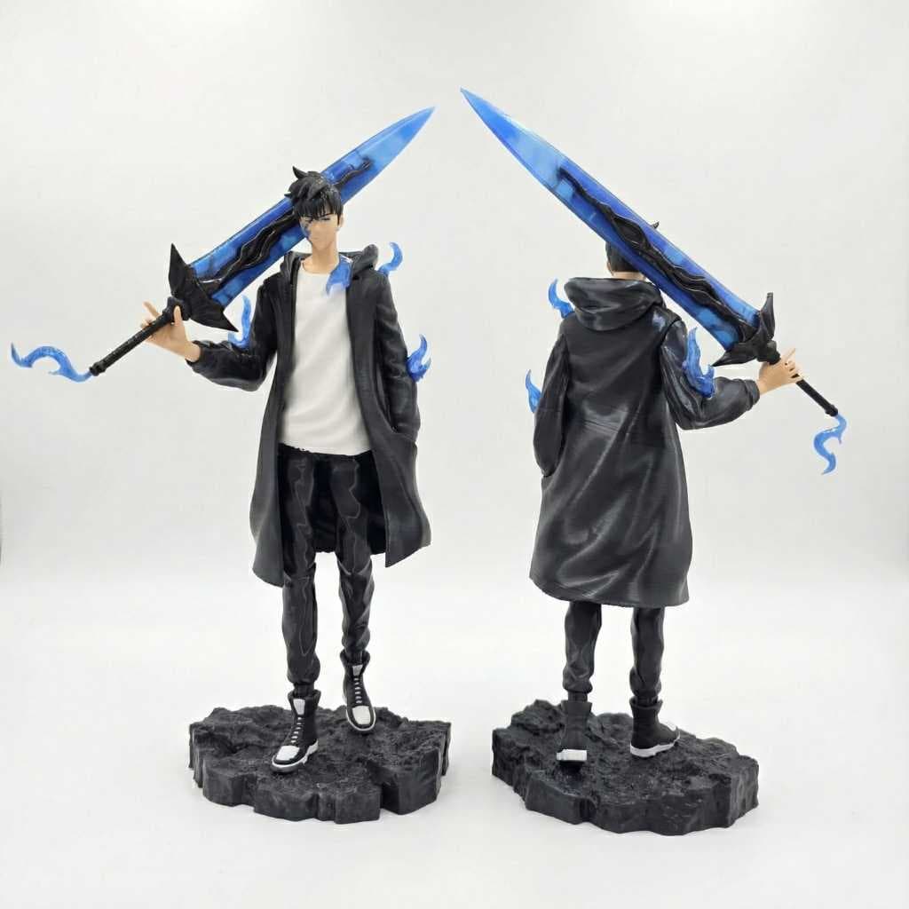 Action Figure Sung Jin-Woo Solo Leveling | Estátua 3D / Decoração Geek Anime / Colecionável Solo Leveling 3D