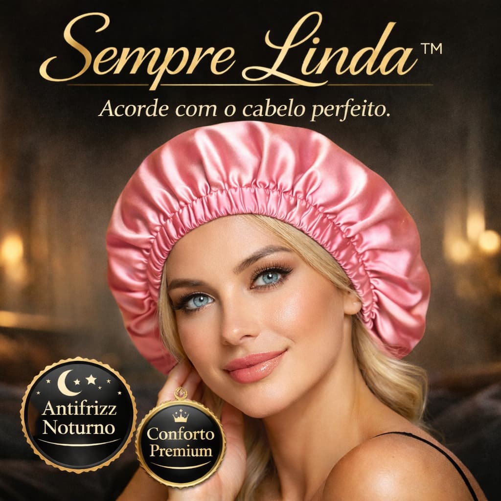 Kit 36 Touca de Cetim Anti Frizz Para Cachos Lisos e Crespos