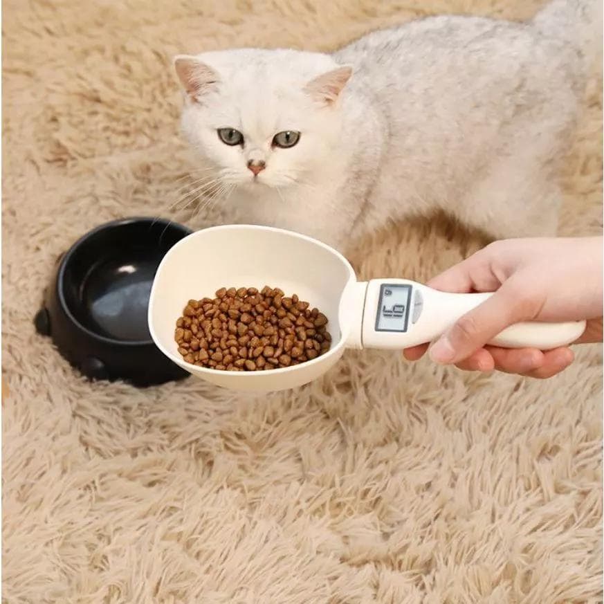 Balança Digital de Alimentos Display LED, Capacidade 800g, Precisão 0.1g, Colher Medidora Digital para Pets