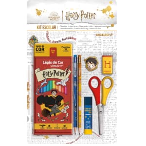 Kit Escolar + Lápis de cor 12 cores Harry Potter | LEO&LEO Volta as Aulas!