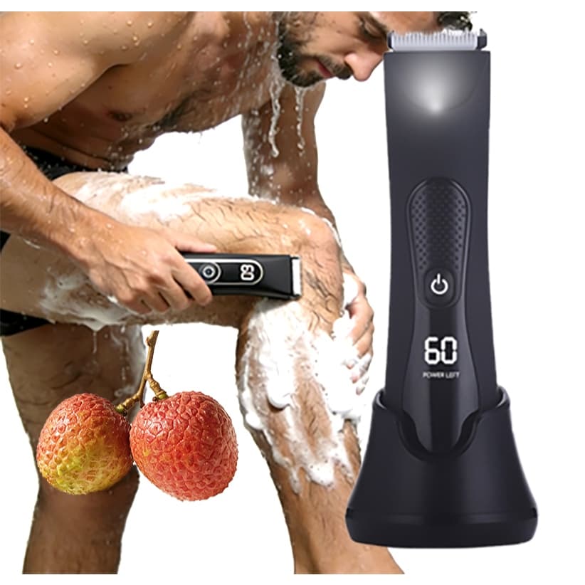 Barbeador Elétrico Masculino Corporal à Prova d’Água para Axilas e Região Íntima