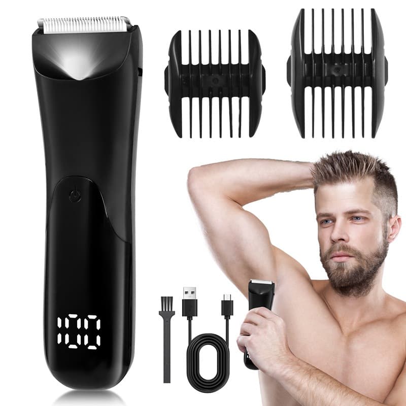 Axila Pêlos Do Corpo Barbeador Barbeador Elétrico Masculino Privado Corpo Aparador De Pêlos