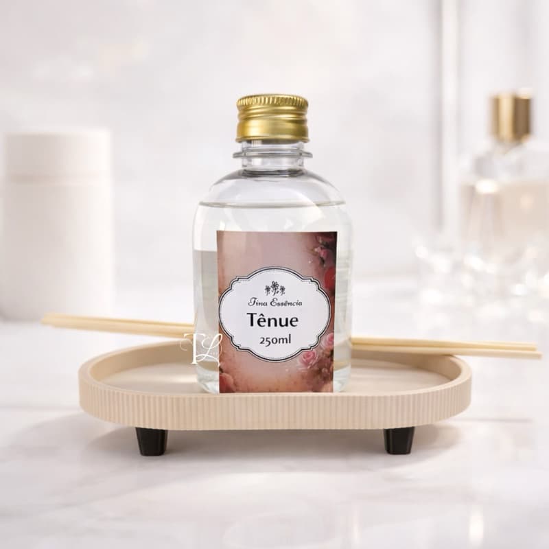 Kit Bandeja Decorativa Com Aromatizando de 250 ml com 5 Varetas, Estilo Minimalista e Luxuoso