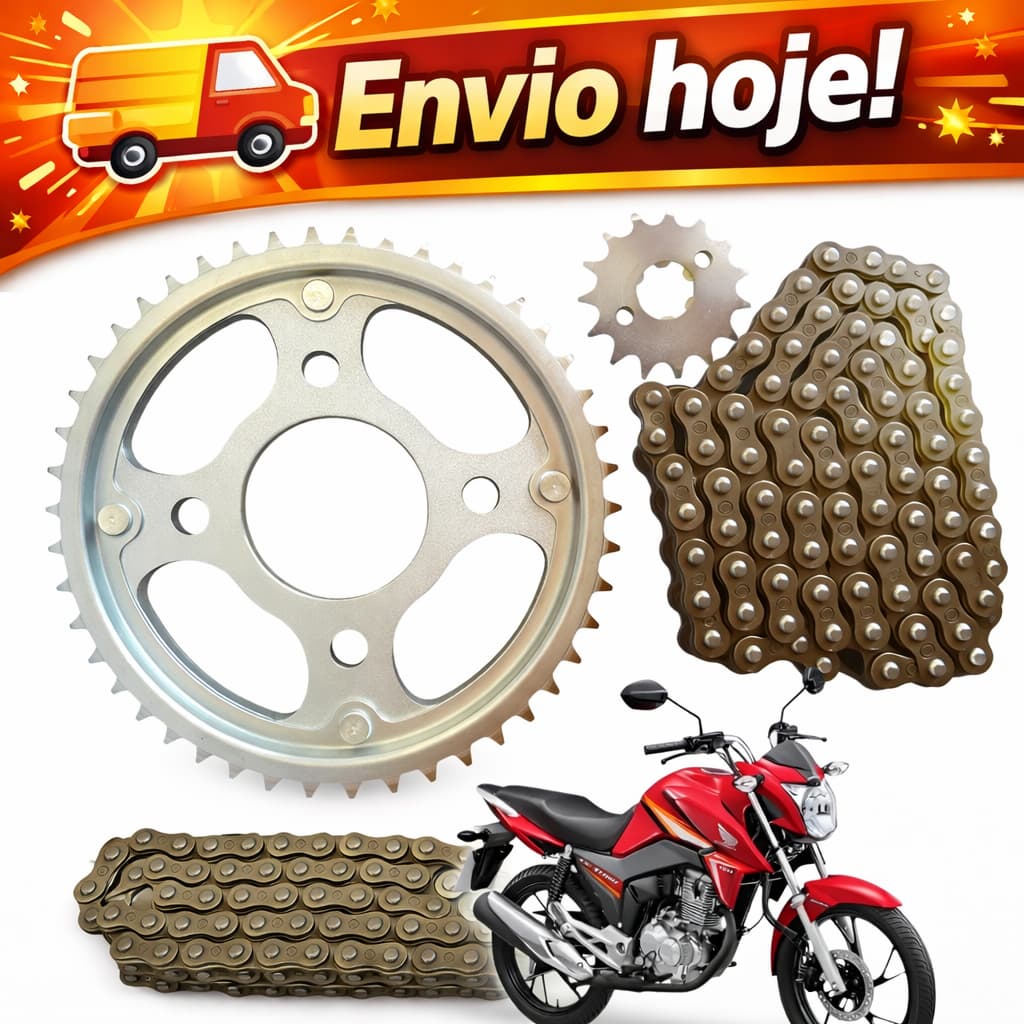 Kit Relação Titan 160 Fan 160 2015 2016 2017 2018 2019 2020 2024 K-MARC Envio Rápido Peça Já