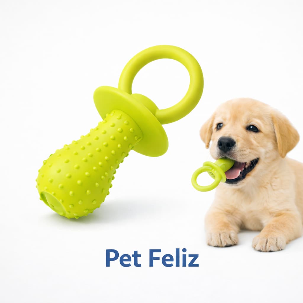 Brinquedo Mordedor Tipo Chupeta para Cachorro filhote bem estar anti stress