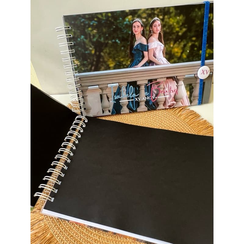 CADERNO DE MENSAGEM DEBUTANTES - FOLHAS PRETAS SCRAPBOOK,LIVRO DE ASSINATURAS