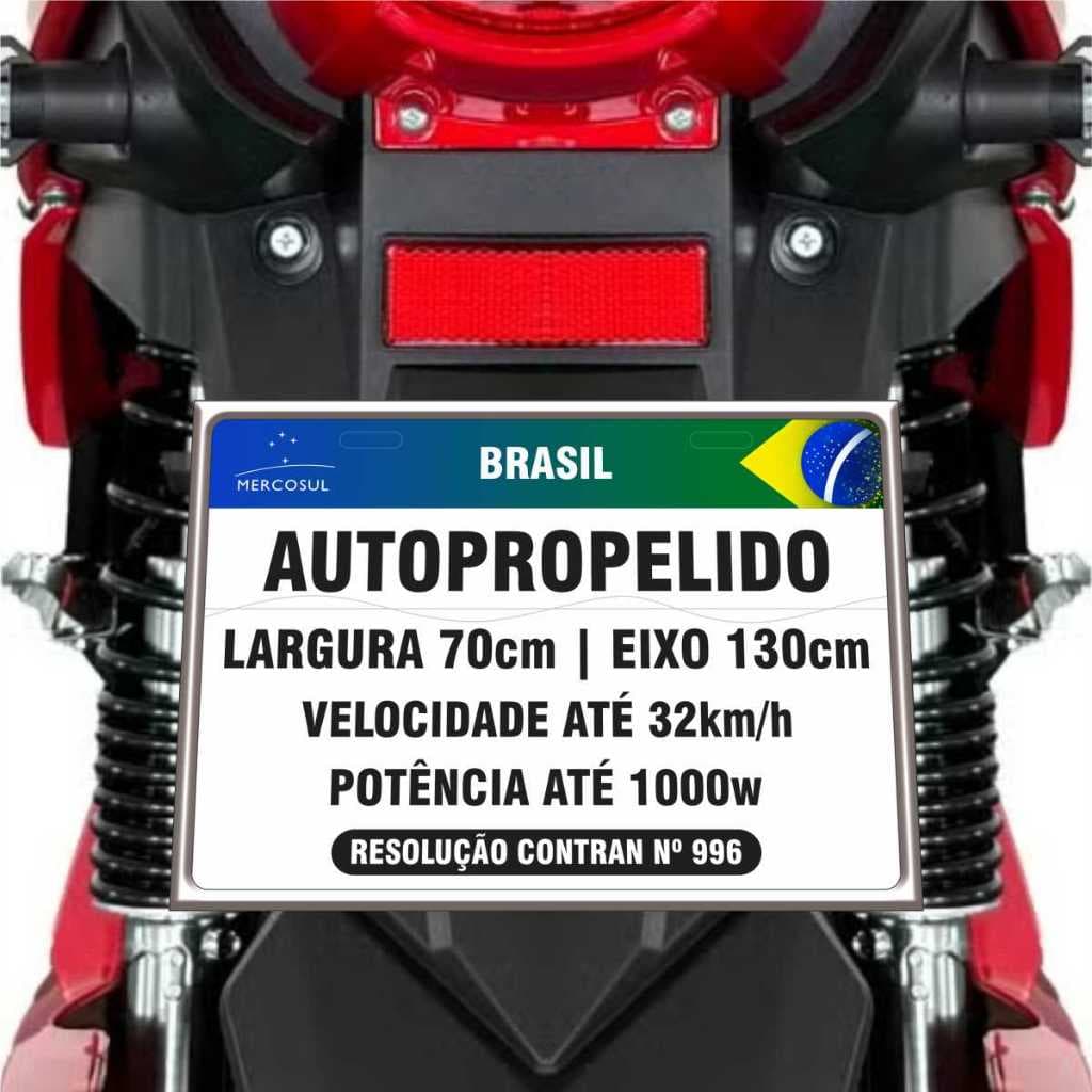 Placa Scooter Bike Motinha Bicicleta Elétrica - Padrão 2026